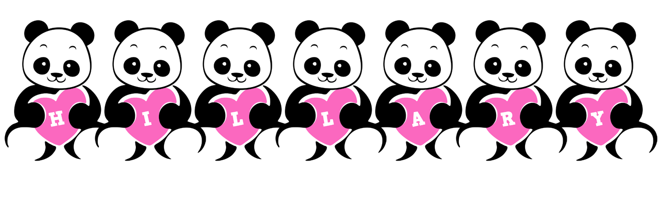 Hillary love-panda logo