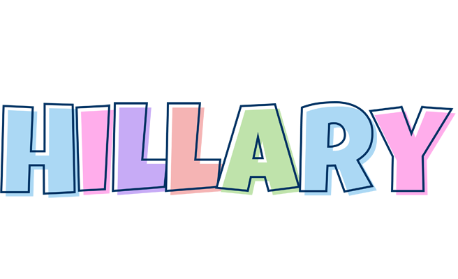 Hillary pastel logo