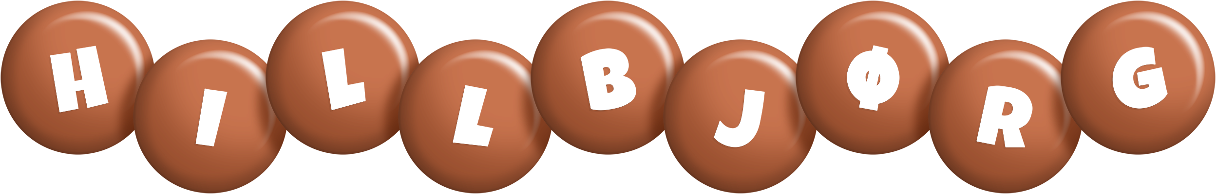 Hillbjørg candy-brown logo