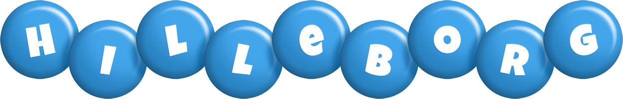 Hilleborg candy-blue logo