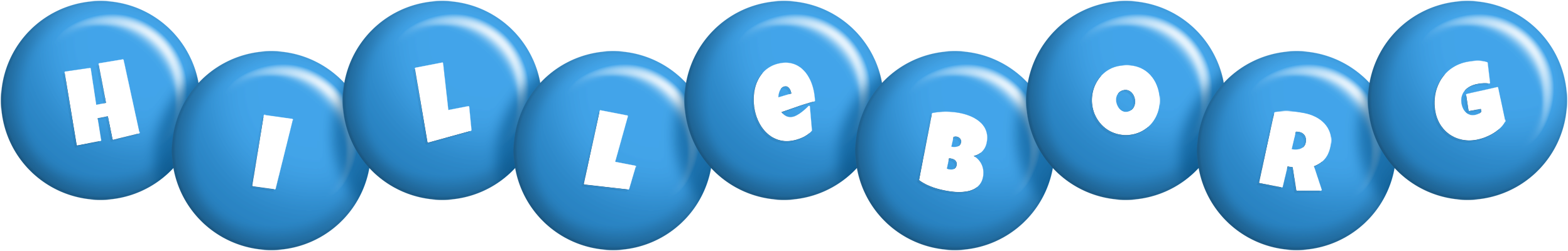 Hilleborg candy-blue logo