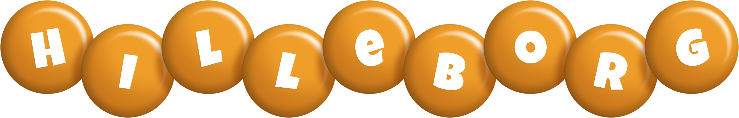 Hilleborg candy-orange logo
