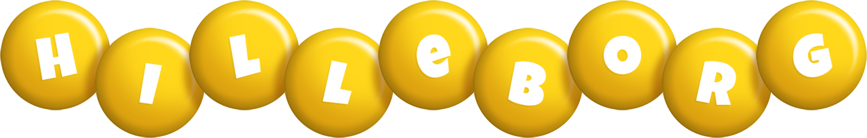 Hilleborg candy-yellow logo