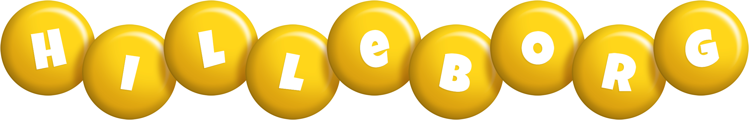Hilleborg candy-yellow logo