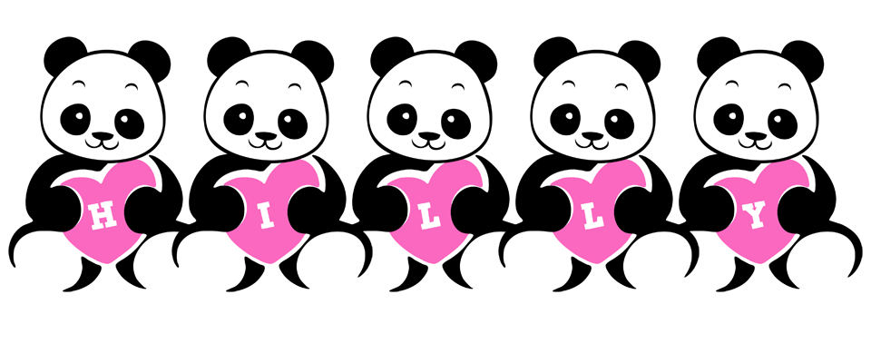Hilly love-panda logo