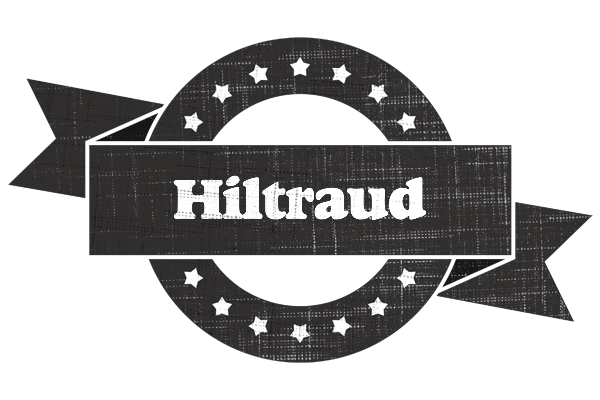 Hiltraud grunge logo