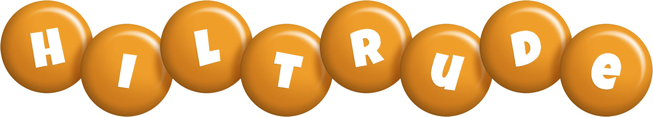 Hiltrude candy-orange logo