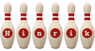 Hinrik bowling-pin logo