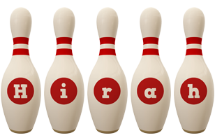 Hirah bowling-pin logo