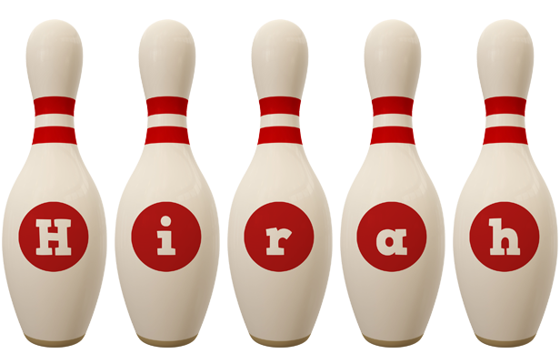 Hirah bowling-pin logo