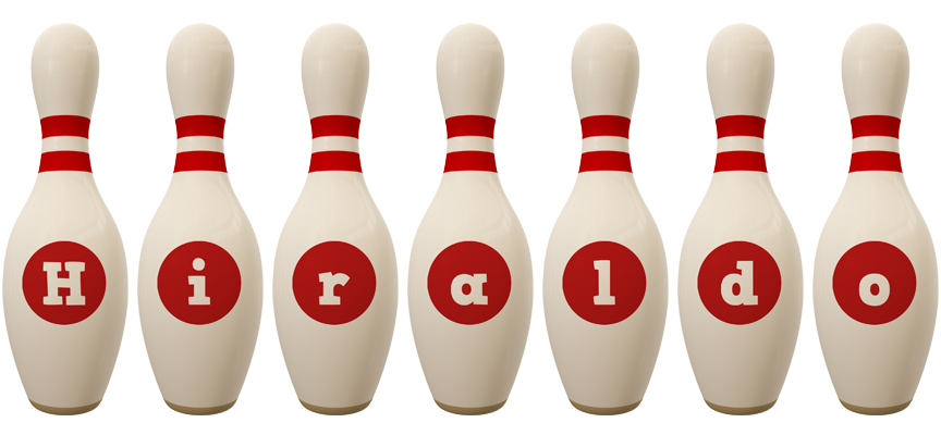 Hiraldo bowling-pin logo