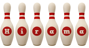 Hirama bowling-pin logo