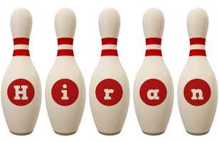 Hiran bowling-pin logo