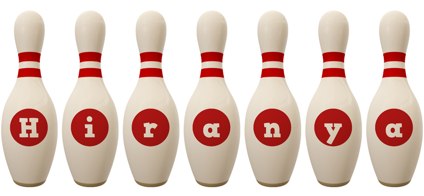 Hiranya bowling-pin logo