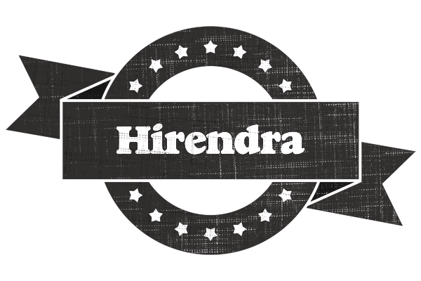 Hirendra grunge logo