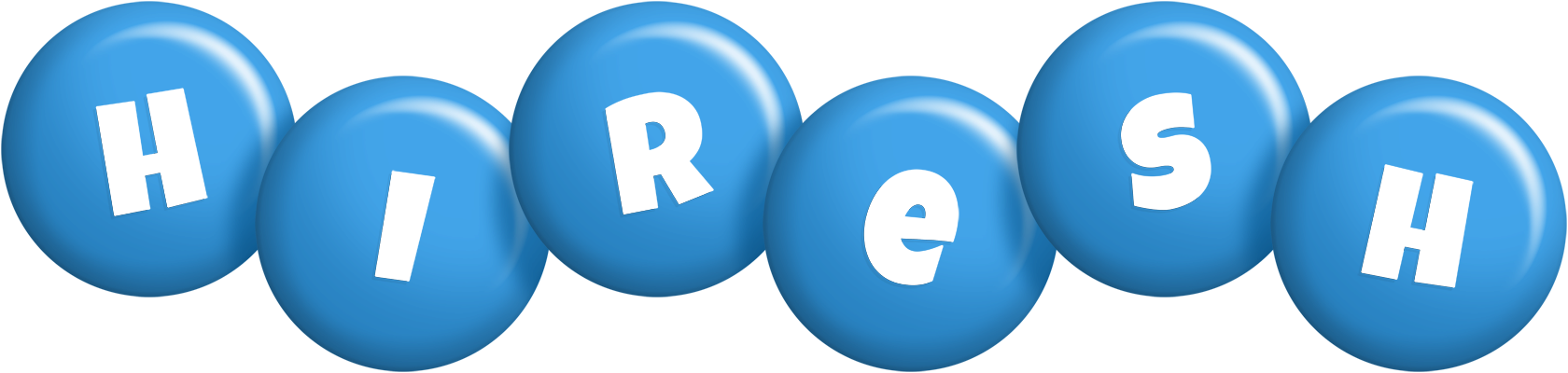 Hiresh candy-blue logo