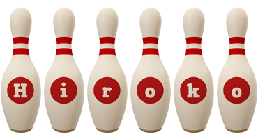 Hiroko bowling-pin logo