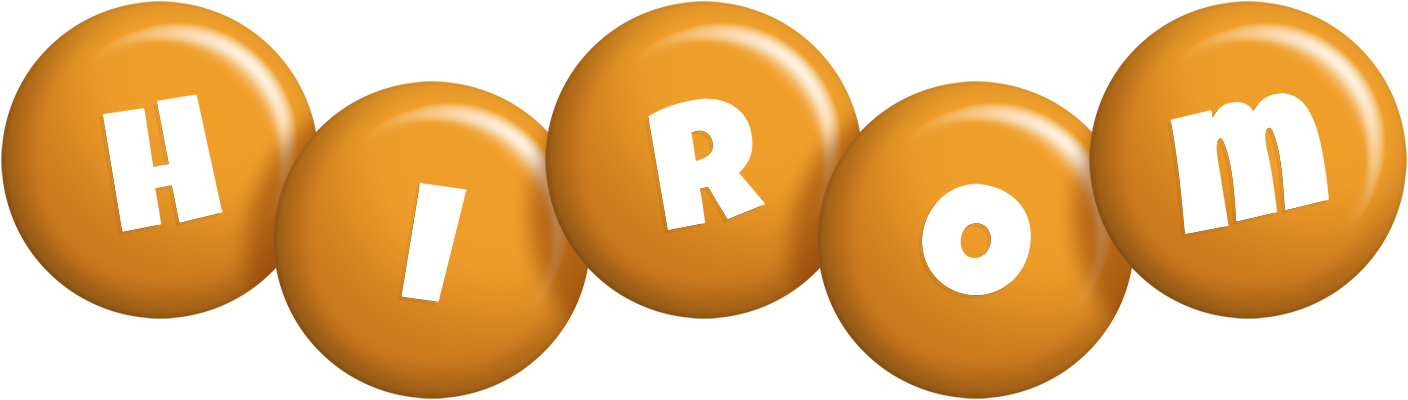 Hirom candy-orange logo