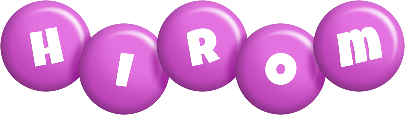 Hirom candy-purple logo