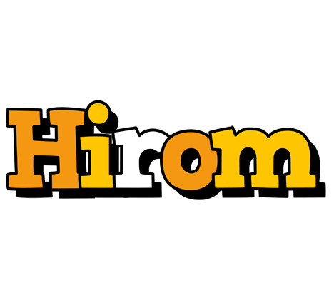 Hirom cartoon logo