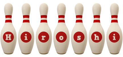 Hiroshi bowling-pin logo