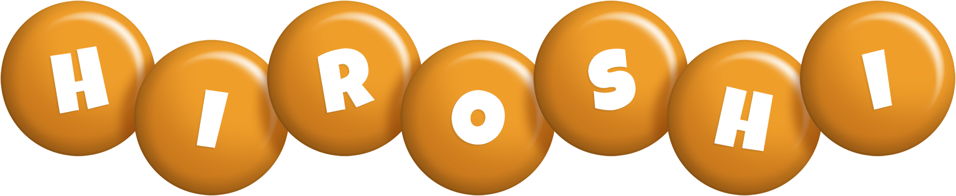 Hiroshi candy-orange logo