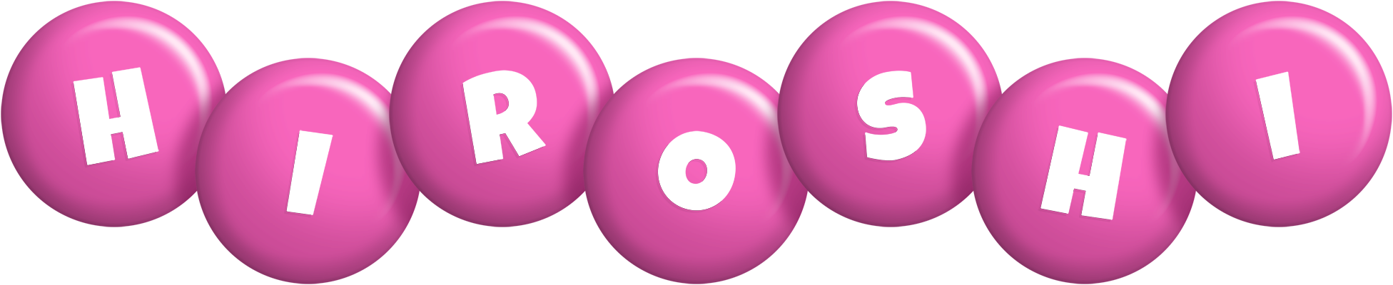 Hiroshi candy-pink logo