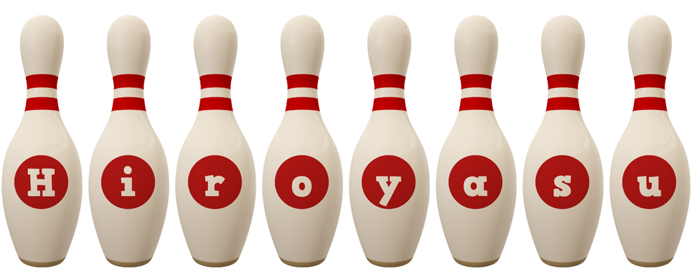 Hiroyasu bowling-pin logo