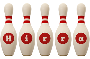 Hirra bowling-pin logo