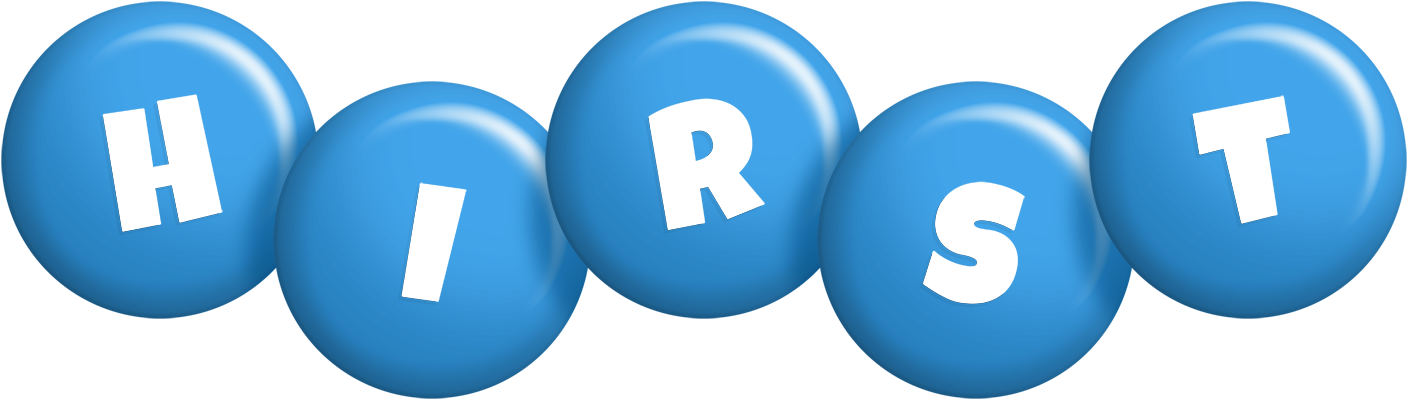 Hirst candy-blue logo