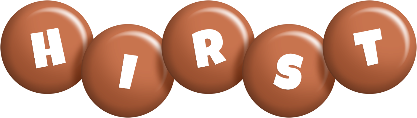 Hirst candy-brown logo