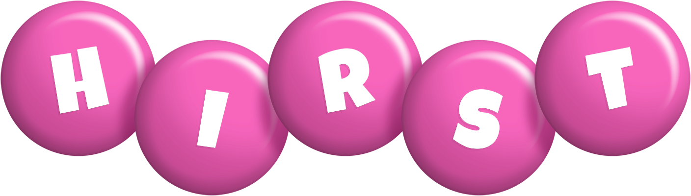 Hirst candy-pink logo
