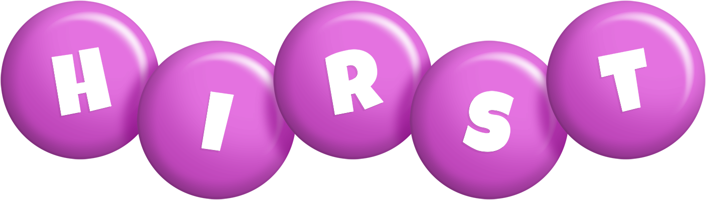 Hirst candy-purple logo