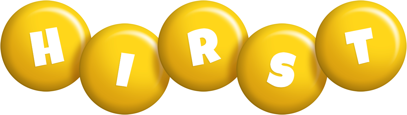 Hirst candy-yellow logo