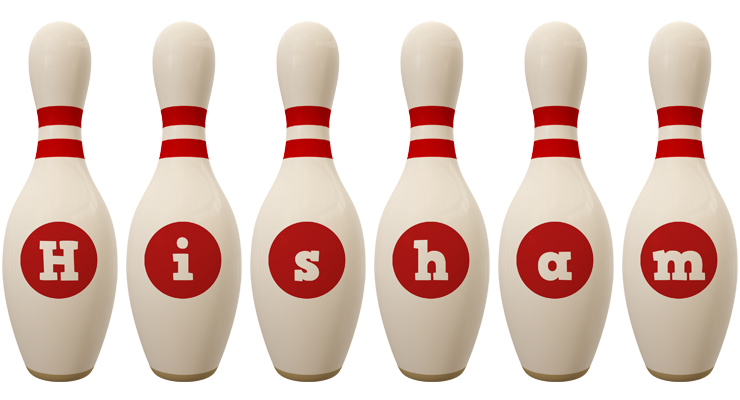 Hisham bowling-pin logo