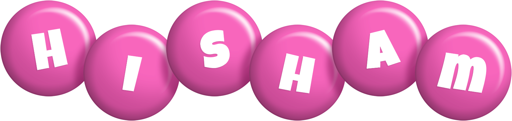 Hisham candy-pink logo