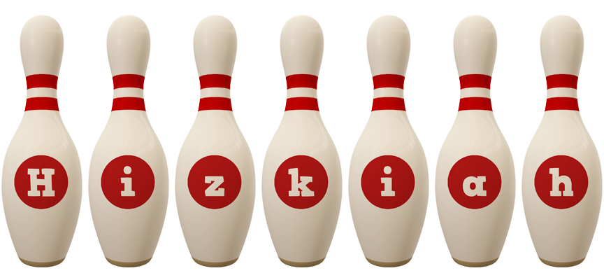 Hizkiah bowling-pin logo