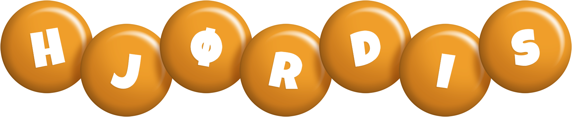 Hjørdis candy-orange logo