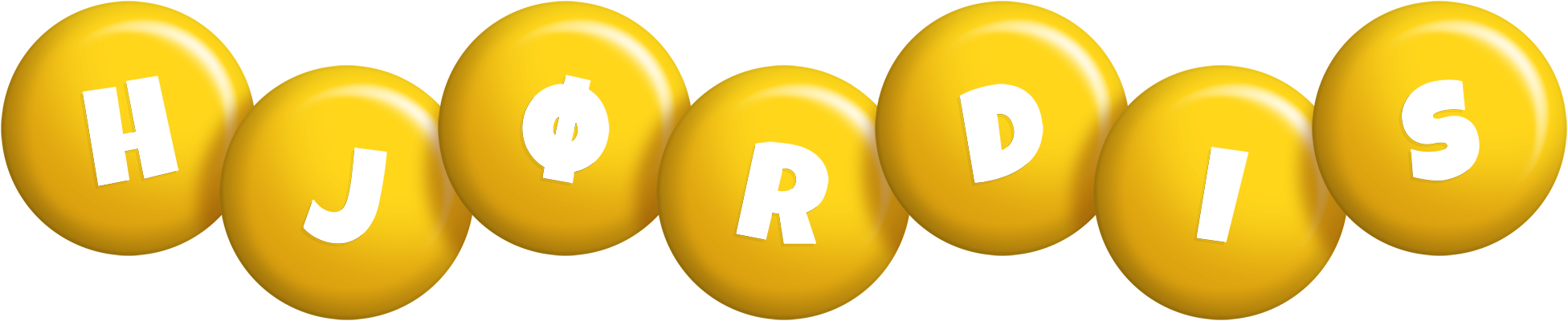 Hjørdis candy-yellow logo