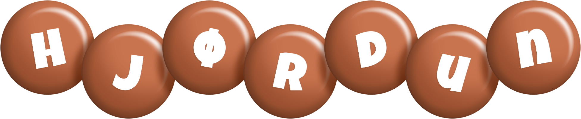 Hjørdun candy-brown logo