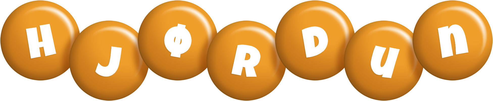 Hjørdun candy-orange logo