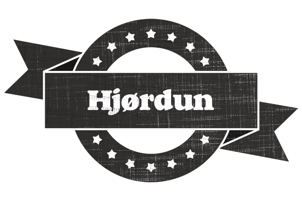 Hjørdun grunge logo