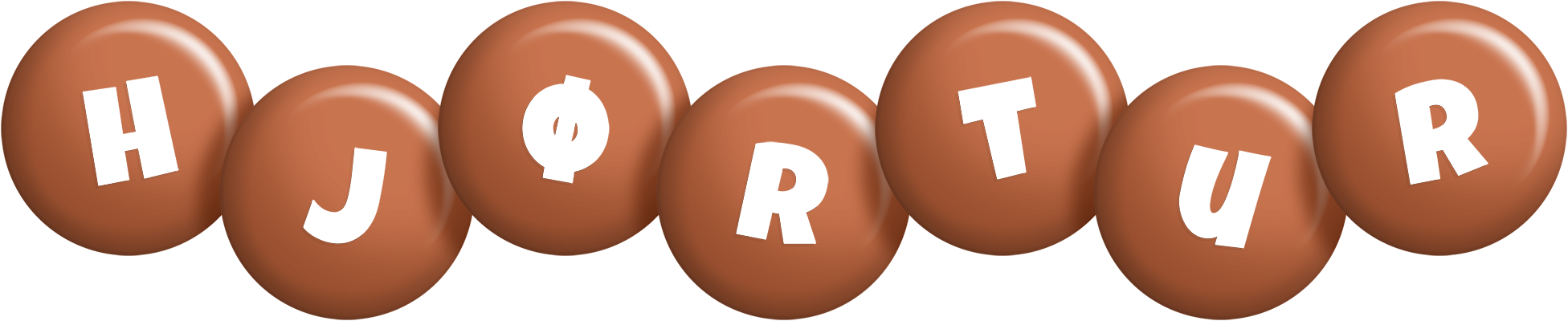 Hjørtur candy-brown logo