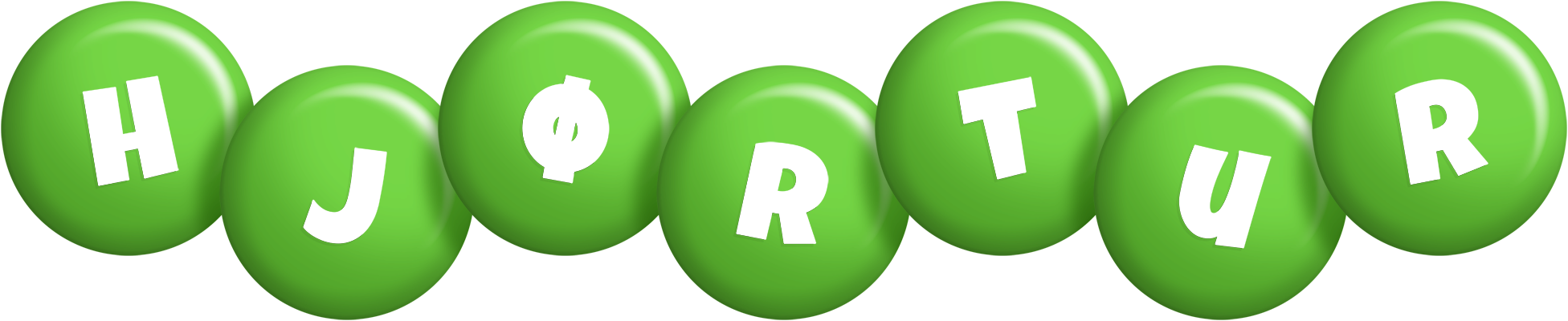 Hjørtur candy-green logo