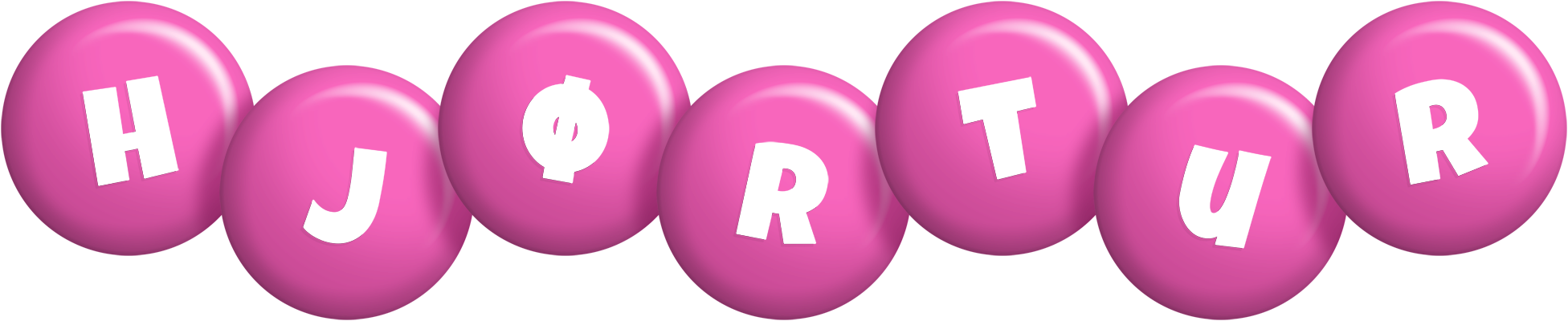 Hjørtur candy-pink logo