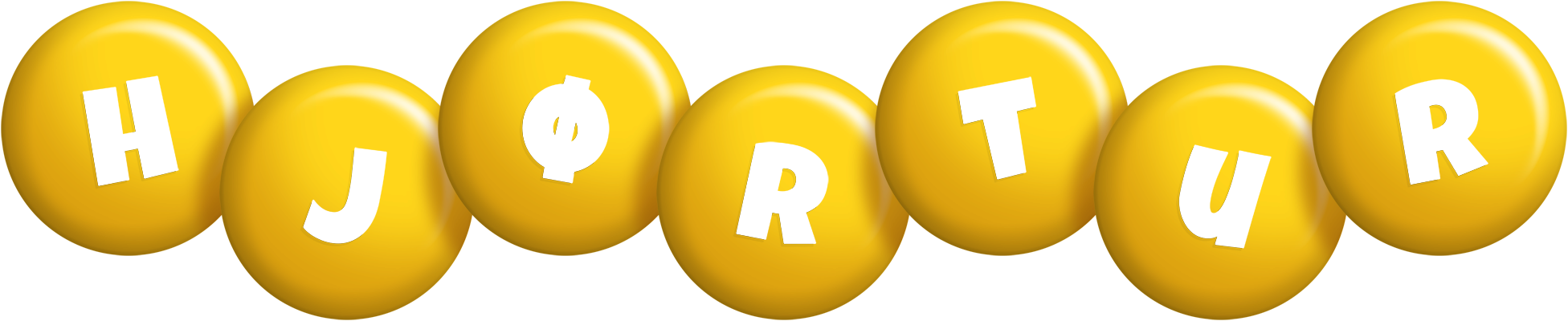 Hjørtur candy-yellow logo