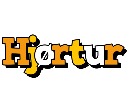 Hjørtur cartoon logo