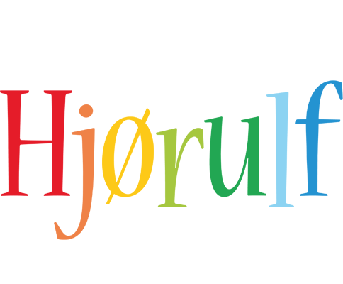 Hjørulf birthday logo
