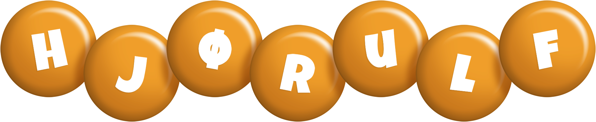 Hjørulf candy-orange logo