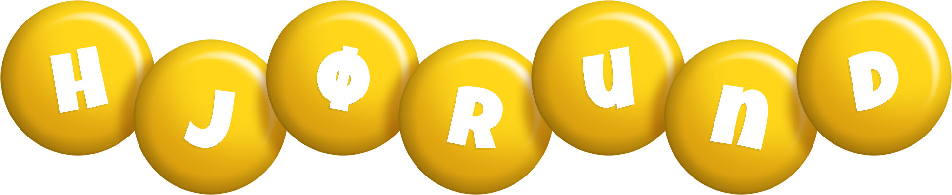 Hjørund candy-yellow logo